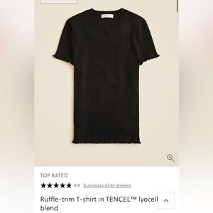 J. Crew Ruffle Trim T-shirt in TENCEL